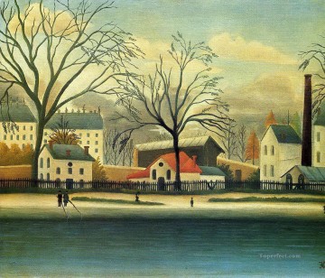 アンリ・ルソー Painting - 郊外の風景 1896年 アンリ・ルソー ポスト印象派 素朴原始主義